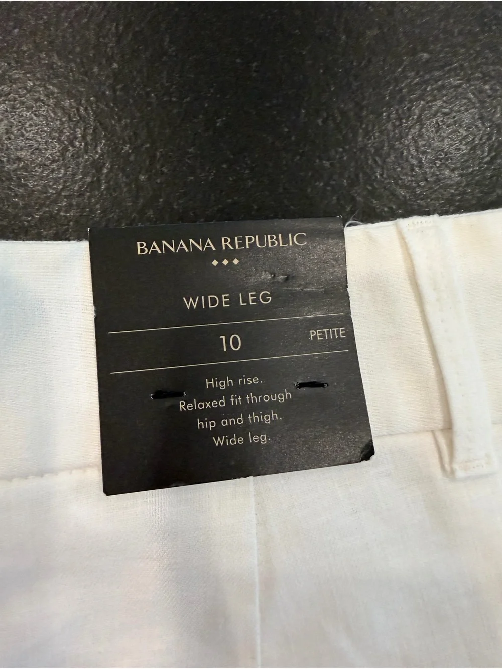 Banana Republic Factory NWT White Linen Blend Wide Leg Pants Petite 10 High Rise